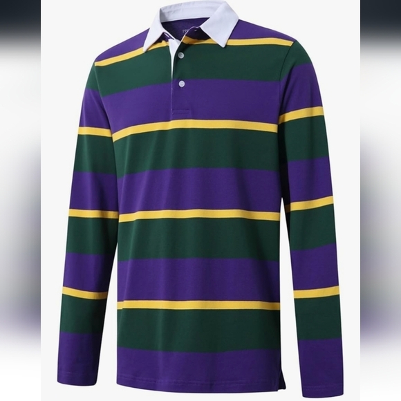 ppolaflon Other - Striped Purple and Green Men's Shirt